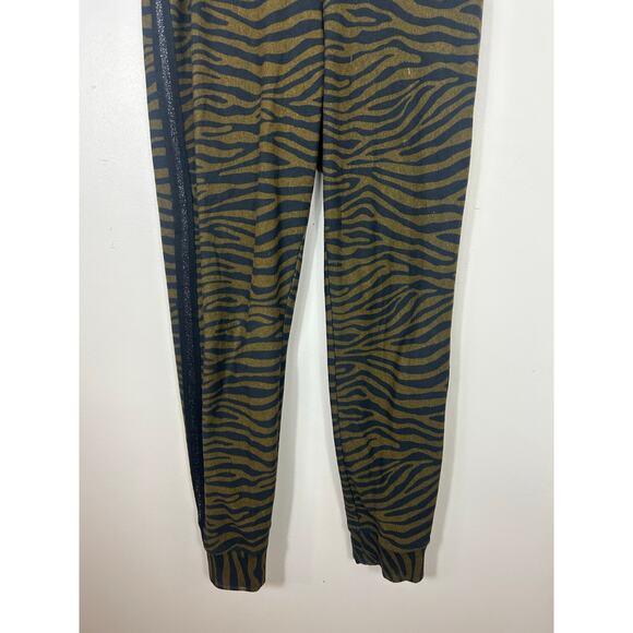 Johnny Was Metallic Tape Zebra Print Pull on Jogger Sz Medium - Picture 2 of 6